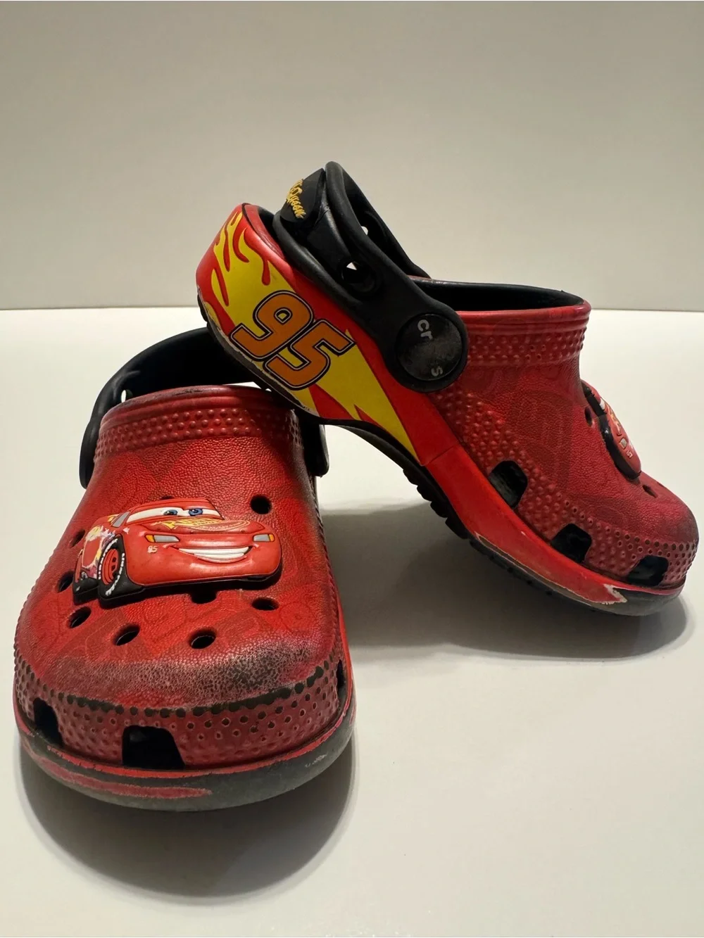 CROCS Kids Lightning McQueen Red and Black Clogs